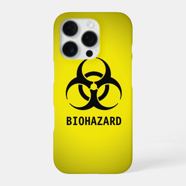 Coque iPhone Symbole de biodanger noir (Verso)