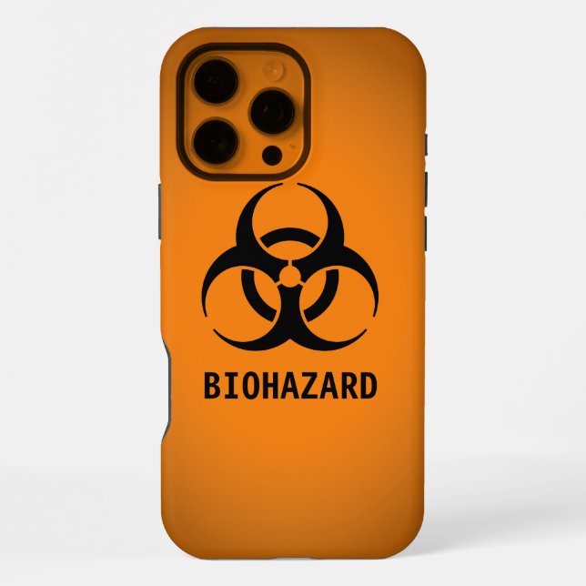Coque iPhone Symbole de biodanger noir (Verso)