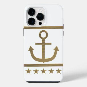 Coque Pour Pour iPhone 14 Pro Max symbole de bonheur d'ancre en or