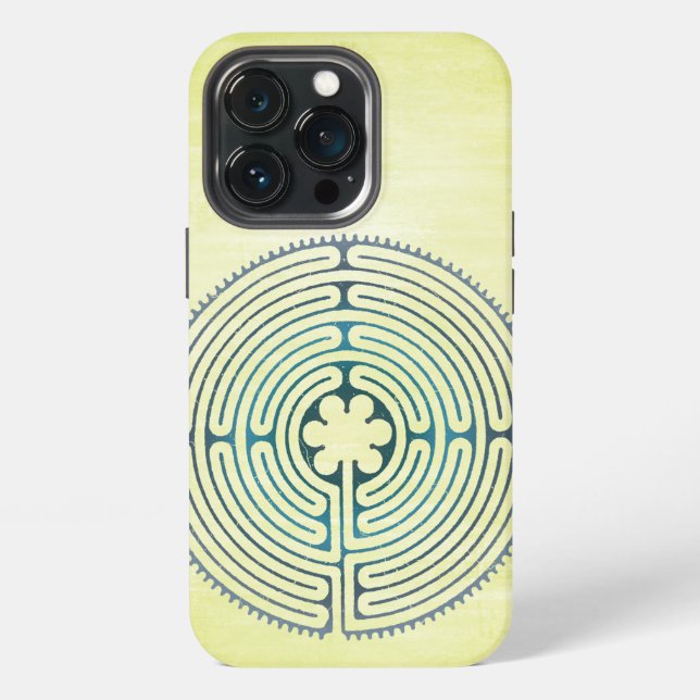 Coque iPhone Symbole de géométrie sacrée - Chartres Labyrinthe  (Dos)