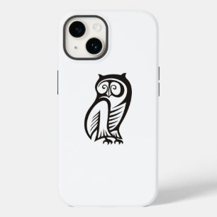 Coque Pour iPhone 14 Symbole de hibou noir