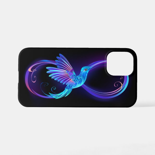 Coque iPhone Symbole de Neon Infinity par Glowing Hummingbird (Verso Horizontal)