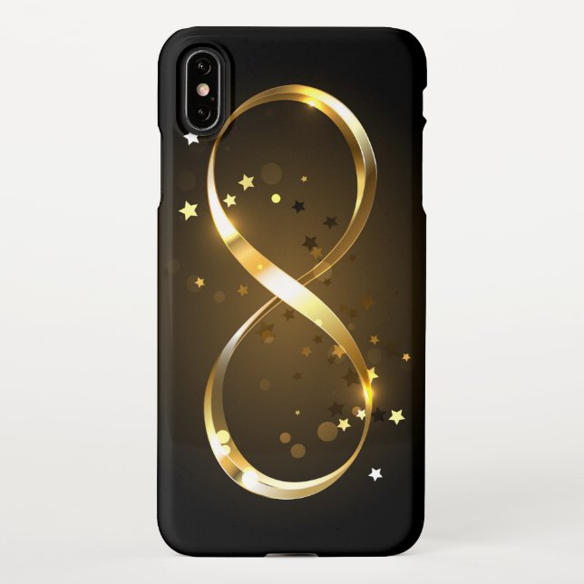 Coque iPhone Symbole d'infini doré (Dos)