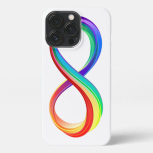 Etui iPhone 13 Pro Symbole d'infinité arc-en-ciel stratifié