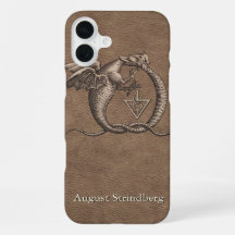 Symbole dragon Faux-Leather avec nom