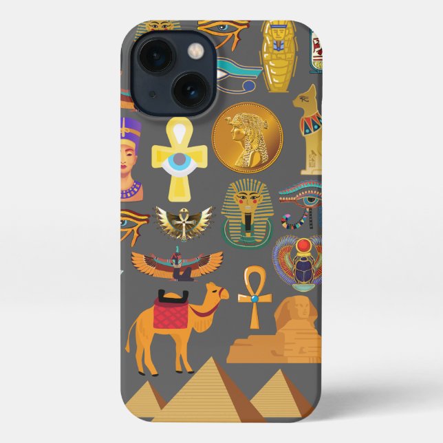 Coque iPhone SYMBOLE HIÉROglyphique égyptien Motif pharaon (Verso)
