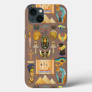 Etui iPhone 13 Symbole Motif égyptien Hiéroglyphique antique