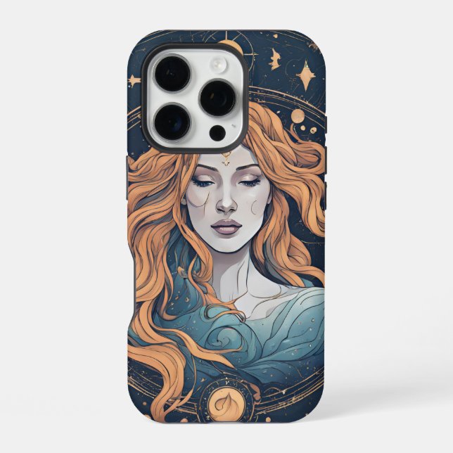 Coque iPhone Symbole zodiaque céleste Aquarius (Verso)