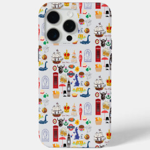 Coque iPhone 15 Pro Max Symboles britanniques du Royaume-Uni