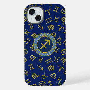 Coque iPhone 15 Plus Symboles du zodiaque Sagittaire + Astrologie Ptn G