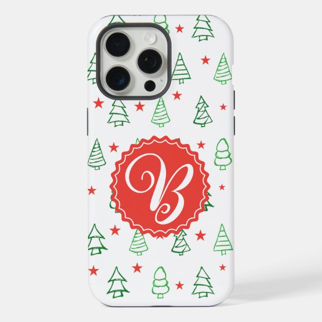 Coque iPhone Sympa arbre de Noël personnalisé (Verso)
