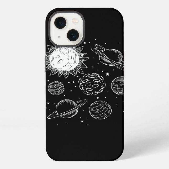 Coque iPhone Système solaire (Verso)