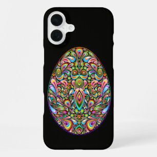 Coque iPhone 16 Plus T-Shirt Bio pour Enfants Motif Psychédélique Œuf d