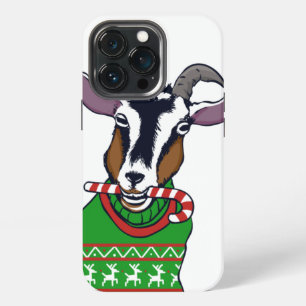 Etui iPhone 13 Pro T-shirt de Noël pour chèvre