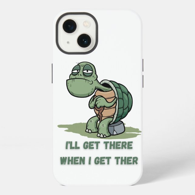 Coque iPhone T-shirt de tortue de dessin animé (Verso)