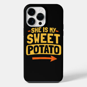 Coque Pour Pour iPhone 14 Pro Max T-shirt drôle pour couples assortis Elle est ma pa