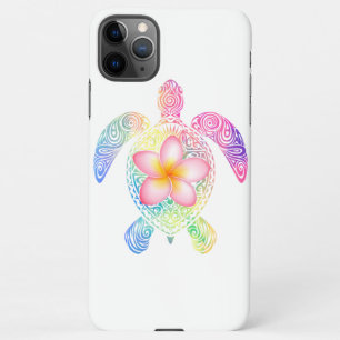 Coque iPhone 11Pro Max T-shirt tortue de mer Hawaiian Tie Dye