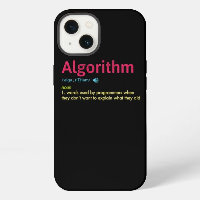 Coque iPhone T-shirts drôles d'algorithme de programmeur pour h (Verso)