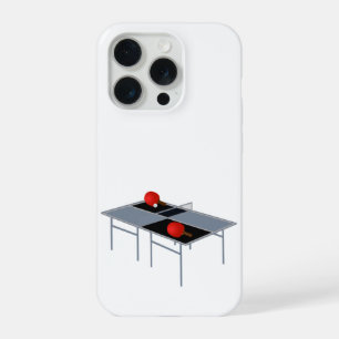 Coque iPhone 15 Pro Table de ping-pong avec raquettes et balle,