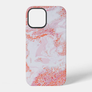 Coque iPhone 12 Tableau abstrait bleu et blanc