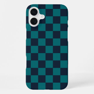 Coque iPhone 16 Plus Tableau de bord bleu et vert de la Marine