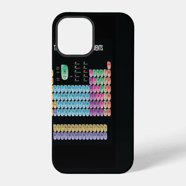 Coque iPhone Tableau périodique des éléments (Verso)