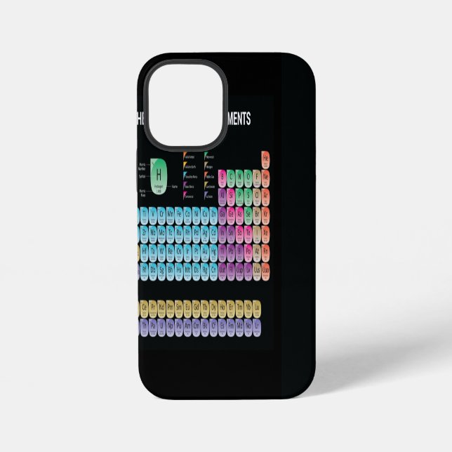 Coque iPhone Tableau périodique des éléments (Verso)