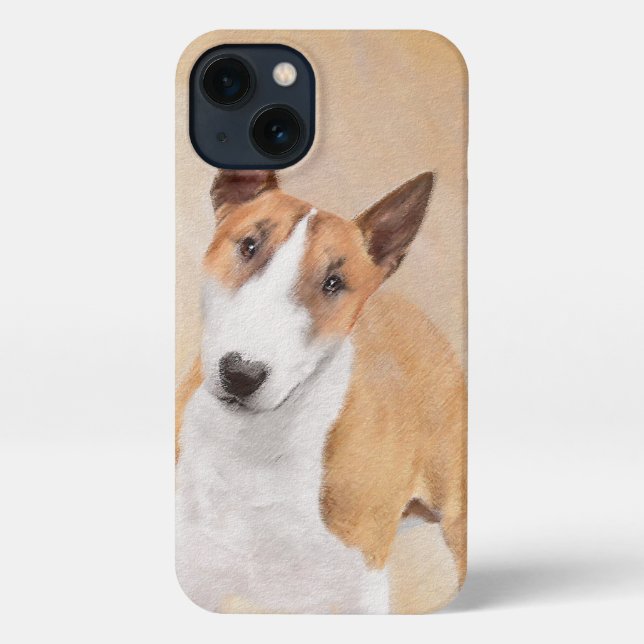 Coque iPhone Tabouret miniature Terrier Peinture - Art Chien or (Verso)