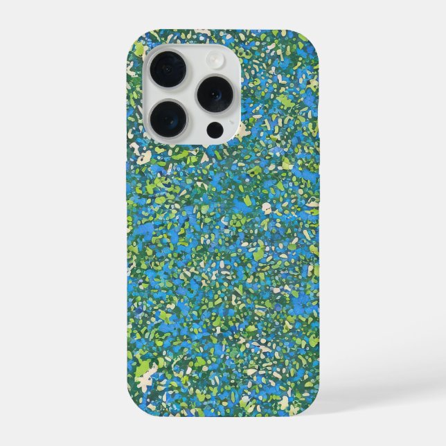 Coque iPhone Tache abstraite bleue pour amateurs d'art Mod  (Verso)