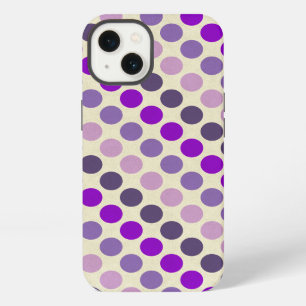 Etui iPhone 13 Taches à pois violettes par Shirley Taylor