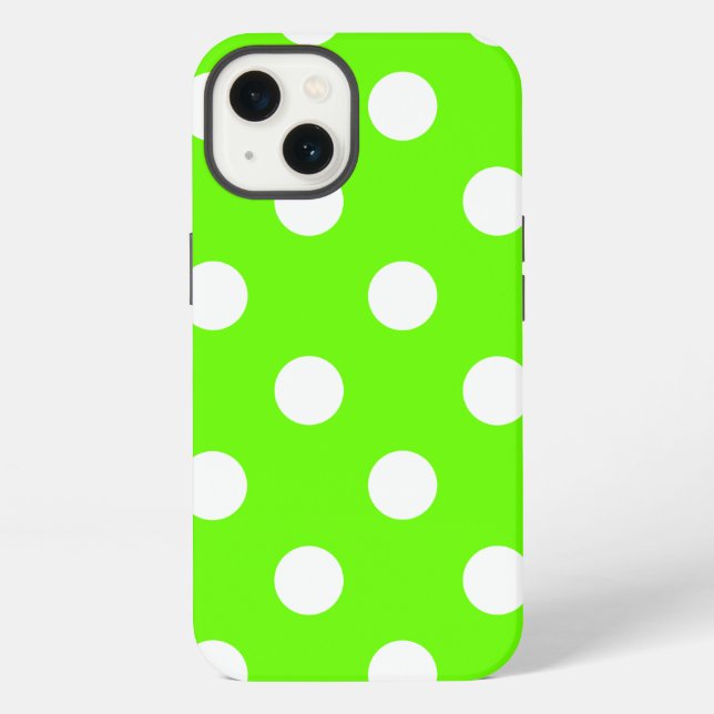 Coque iPhone Taches vert citron (Verso)