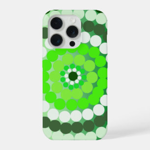 Coque iPhone 15 Pro Taches vertes mouchetées,