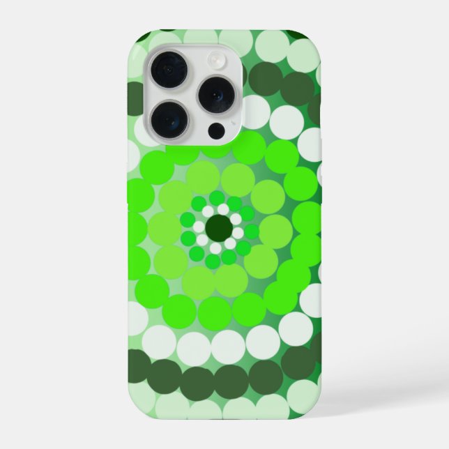 Coque iPhone Taches vertes mouchetées,   (Verso)