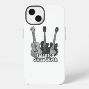 Etui iPhone 13 Talueux depuis la naissance. Guitare vintage noir