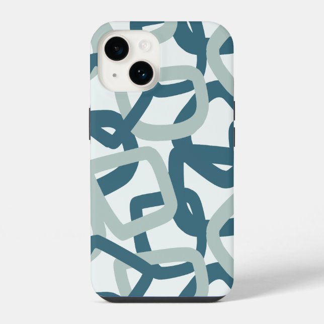Coque iPhone Tangle Carré Calme Côtiers (Verso)
