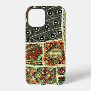 Coque iPhone 12 Tapis patchwork indien au Rajasthan, Asie