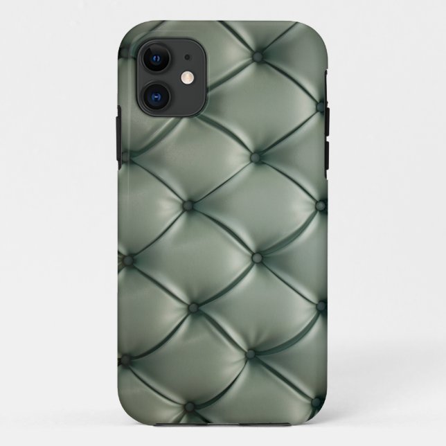 coque iphone - tapisserie d'ameublement en cuir (Dos)