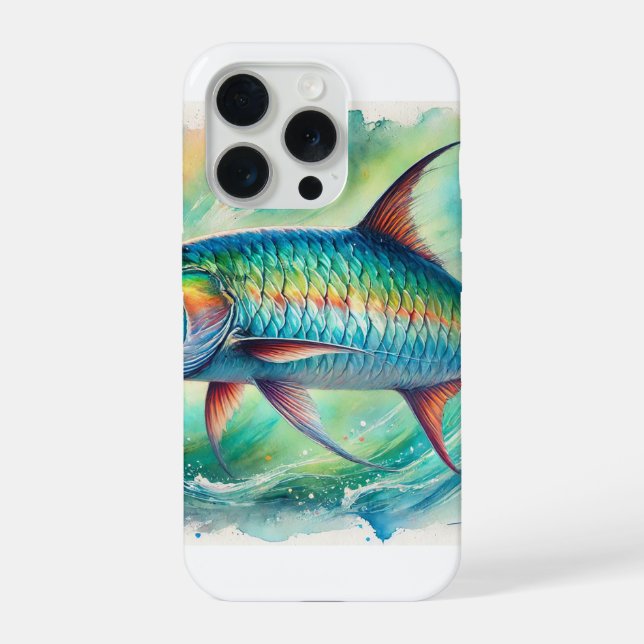 Coque iPhone Tarpon fish 051024AREF147 - Watercolor (Verso)