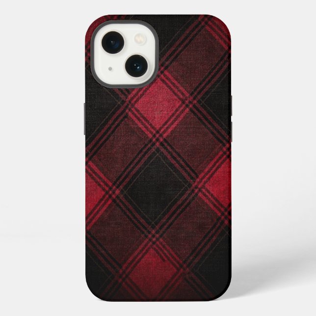 Coque iPhone Tartan Bourgogne (Verso)