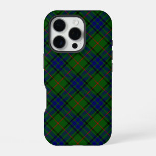 Coque iPhone 16 Pro tartan Lauder bleu vert carreau