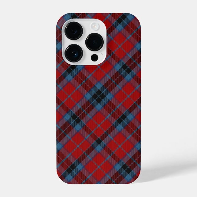 Coque iPhone Tartan MacTavish rouge et bleu plaid (Verso)