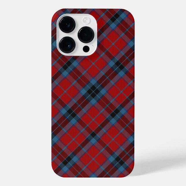 Coque iPhone Tartan MacTavish rouge et bleu plaid (Verso)