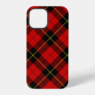 Coque iPhone 12 Pro Tartan Wallace rouge noir carreaux