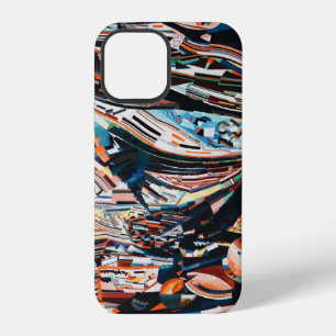 Coque iPhone 12 Tas de bateaux en bois marron et bleu