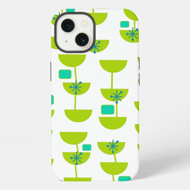 Coque iPhone Tasses Modernes du Milieu du Siècle  (Verso)