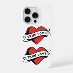 Coque iPhone 15 Pro Tatouage de cœur pour véritable amour Conception