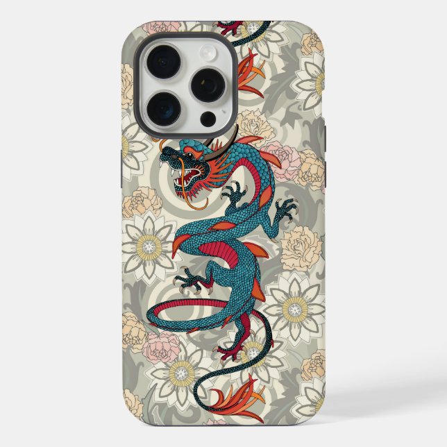 Coque iPhone tatouage de dragon clair (Verso)