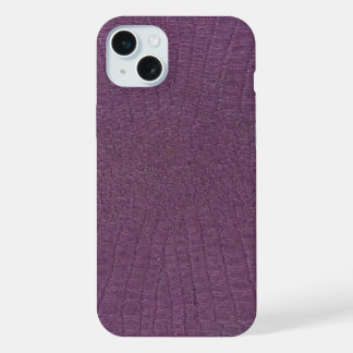 Coque iPhone 15 Plus Taupe moderne Croc Cuir Texture
