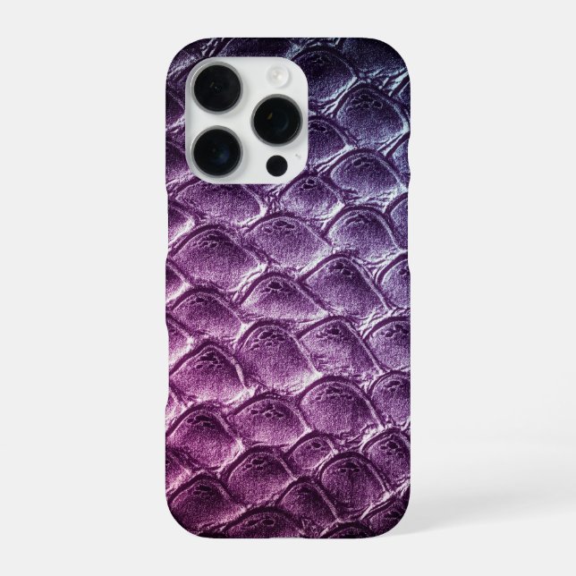 Coque iPhone Taupe moderne Croc Cuir Texture (Verso)