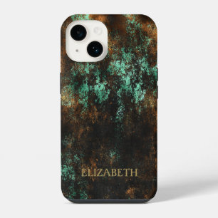 Coque Pour iPhone 14 Teal Cooper Patina Métallisé